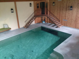 Natural Stone Pool embedded in Wood